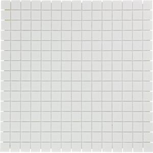 The Mosaic Factory Tegelsample:  Amsterdam vierkante glasmozaïek tegels 32x32 ultra wit