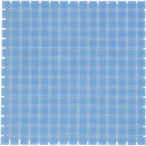 The Mosaic Factory Tegelsample:  Amsterdam vierkante glasmozaïek tegels 32x32 blauw
