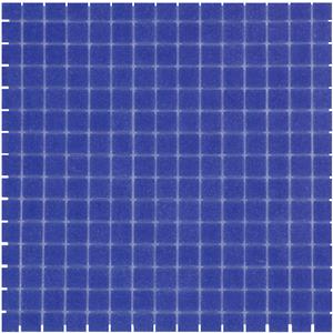 The Mosaic Factory Tegelsample:  Amsterdam vierkante glasmozaïek tegels 32x32 donkerblauw