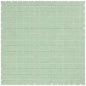 The Mosaic Factory Tegelsample:  Amsterdam vierkante glasmozaïek tegels 32x32 ultra lichtgroen