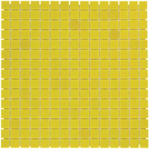 The Mosaic Factory Tegelsample:  Amsterdam vierkante glasmozaïek tegels 32x32 geel