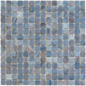 The Mosaic Factory Tegelsample:  Amsterdam vierkante glasmozaïek tegels 32x32 cyaan