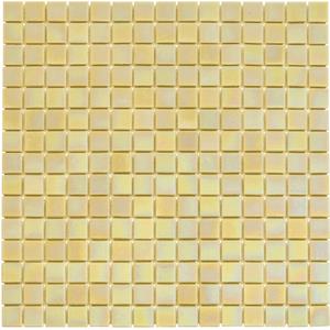 The Mosaic Factory Tegelsample:  Amsterdam vierkante glasmozaïek tegels 32x32 lichtcreme