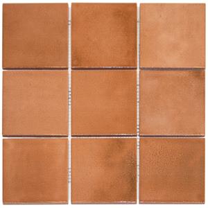 The Mosaic Factory Tegelsample:  Kasba mozaïek 10x10cm terracotta glans