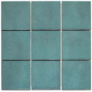 The Mosaic Factory Tegelsample:  Kasba mozaïek 10x10cm oceaan blauw glans