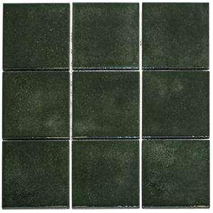 The Mosaic Factory Tegelsample:  Kasba mozaïek 10x10cm groen glans