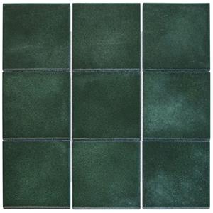 The Mosaic Factory Tegelsample:  Kasba mozaïek 10x10cm groen mat