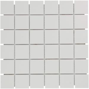 The Mosaic Factory Tegelsample:  London vierkante mozaïek tegels 31x31 super wit