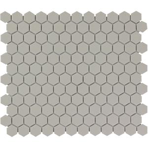 The Mosaic Factory Tegelsample:  London kleine hexagon mozaïek tegels 26x30 grijs