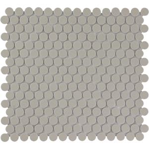 The Mosaic Factory Tegelsample:  London ronde mozaïek tegels 32x29 grijs