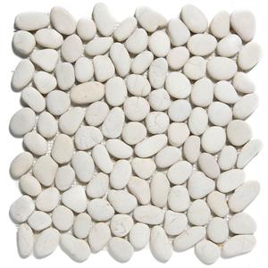 The Mosaic Factory Tegelsample:  Natural Stone riviersteen mozaïek tegels 31x30 ivory