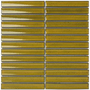 The Mosaic Factory Tegelsample:  Sevilla smalle vinger 2cm mozaïek tegels 30x30 geel
