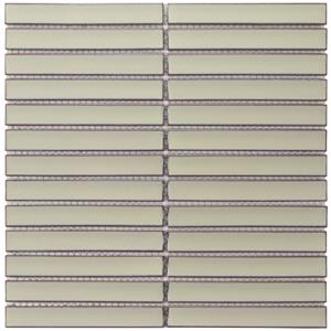 The Mosaic Factory Tegelsample:  Sevilla smalle vinger 2cm mozaïek tegels 30x30 cafe latte
