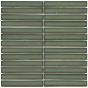 The Mosaic Factory Tegelsample:  Sevilla smalle vinger 2cm mozaïek tegels 30x30 forest green