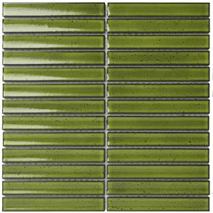 The Mosaic Factory Tegelsample:  Sevilla smalle vinger 2cm mozaïek tegels 30x30 groen