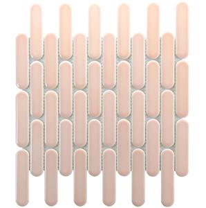 The Mosaic Factory Tegelsample:  Sevilla ovale vinger mozaïek tegels 30x30 roze