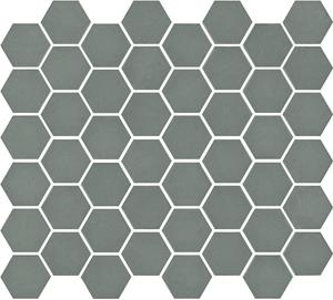 The Mosaic Factory Tegelsample:  Valencia hexagon glasmozaïek tegels 28x33 mat khaki