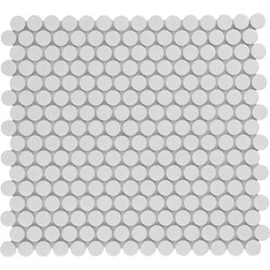 The Mosaic Factory Tegelsample:  Venice ronde mozaïek tegels 32x29 extra wit