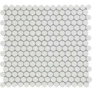 The Mosaic Factory Tegelsample:  Venice ronde mozaïek tegels 32x29 wit mat