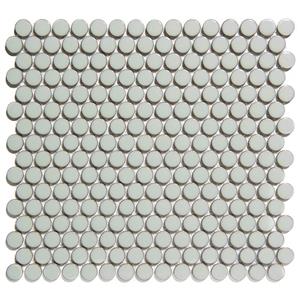 The Mosaic Factory Tegelsample:  Venice ronde mozaïek tegels 32x29 lichtgrijs edge