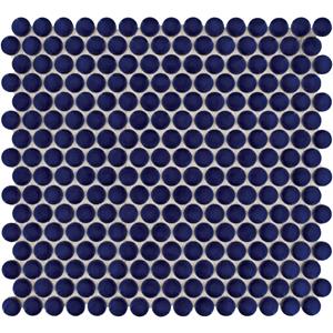 The Mosaic Factory Tegelsample:  Venice ronde mozaïek tegels 32x29 kobaltblauw