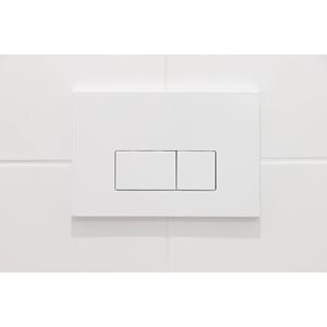 Qeramiq Push kunststof drukplaat glans wit met vierkante knoppen voor o.a. UP320 inbouwreservoir
