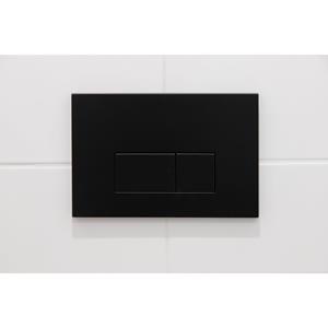 Qeramiq Push metalen drukplaat mat zwart met vierkante knoppen voor o.a. UP320 inbouwreservoir