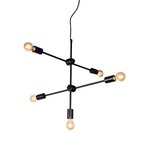 Label51 5-lichts hanglamp Stilo Ø 70cm - zwart 18094373