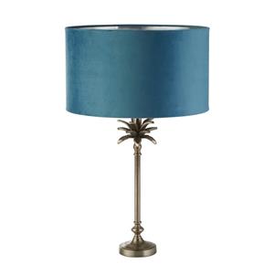 Searchlight Tafellamp Palm goud met blauwe kap EU81210TE