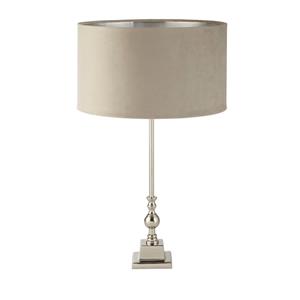 Searchlight Tafellamp chroom Whitby met taupe kap EU81214TA