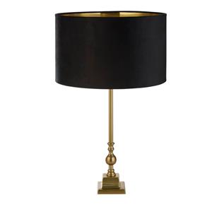 Searchlight Gouden tafellamp Whitby met zwarte kap EU81214BK