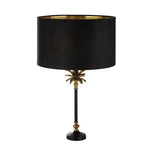 Searchlight Tafellamp Palm zwart met zwarte kap EU81211BK