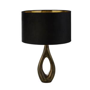 Searchlight Gouden tafellamp Bucklow met zwarte kap EU86531BK