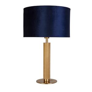 Searchlight Gouden tafellamp London met blauwe kap EU65721AZ