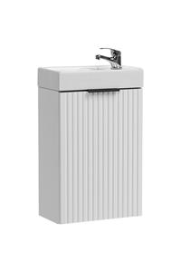 Comad Adele White toiletmeubel 40cm wit mat met witte wastafel 1 kraangat