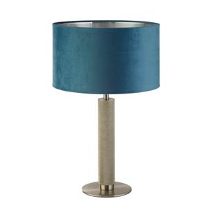 Searchlight Tafellamp London goud met blauwe kap EU65721TE