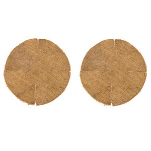 Nature 2x stuks inlegvel kokos voor hanging basket 25 cm - kokosinleggers -