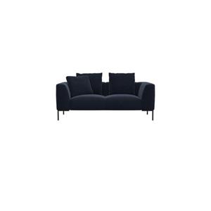 FLEXLUX 2,5-Sitzer "Sava", Schwarze Metallfüße, mit losen Rückenkissen, Luxuriöses Sitzkomfort