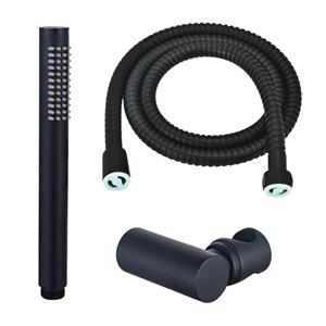 Fortifura Calvi Handdoucheset - 22.5cm - staaf - met houder - anti-twist slang - 150cm - Zwart SW496811/SW720565/SW706203