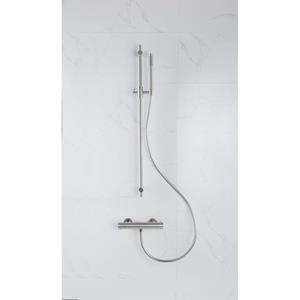 Fortifura Calvi douchekraan met glijstangset met staafhanddouche, gladde doucheslang Geborsteld RVS PVD (RVS) SW767489/SW496812/SW728177/SW377862