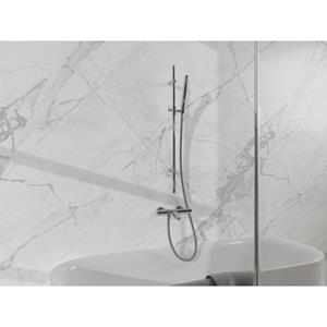 Fortifura Calvi Badkraan - met glijstangset - staafhanddouche - metalen doucheslang - chroom SW767487/SW496810/SW767373/SW720223
