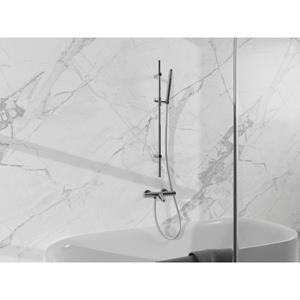 Fortifura Calvi Badkraan - met glijstangset - staafhanddouche - gladde doucheslang - chroom SW767487/SW496810/SW706209/SW720223
