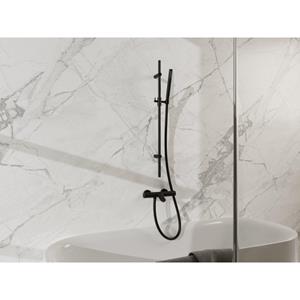 Fortifura Calvi Badkraan - met glijstangset - staafhanddouche - gladde doucheslang - mat zwart SW767488/SW496811/SW706210/SW720224