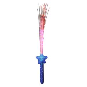 Licht toverstaf - blauw - magische LED verlichting - fiberstick stervormig -