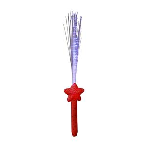 Licht toverstaf - rood - magische LED verlichting - fiberstick stervormig -