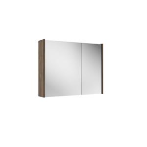 Adema Spiegelkast - 80x63x16cm - inclusief zijpanelen - noten (hout) SW812067/SW812073