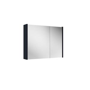 Adema Spiegelkast - 80x63x16cm - inclusief zijpanelen - mat marine blauw SW1212816/SW892635