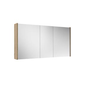 Adema Spiegelkast - 120x63x16cm - inclusief zijpanelen - eiken SW1212818/SW812072