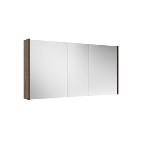 Adema Spiegelkast - 120x63x16cm - inclusief zijpanelen - noten (hout) SW1212818/SW812073