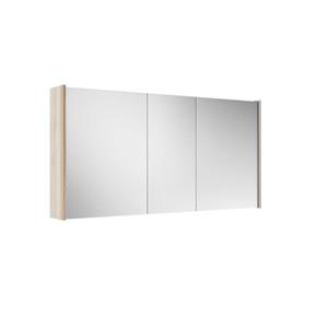 Adema Spiegelkast - 120x63x16cm -inclusief zijpanelen - beech (hout) SW1212818/SW910735